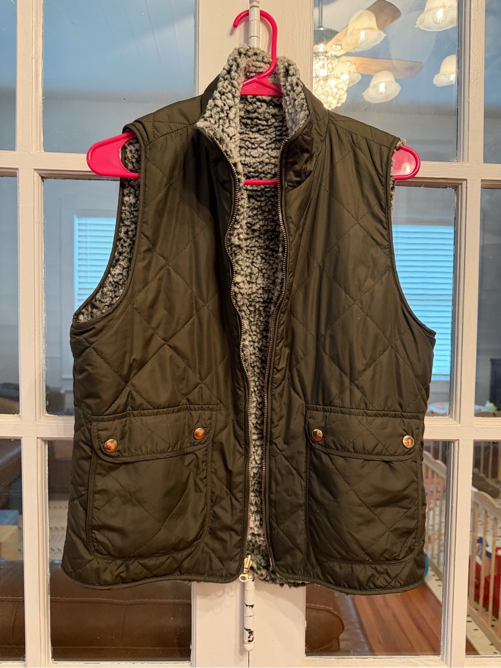 Green reversible vest
